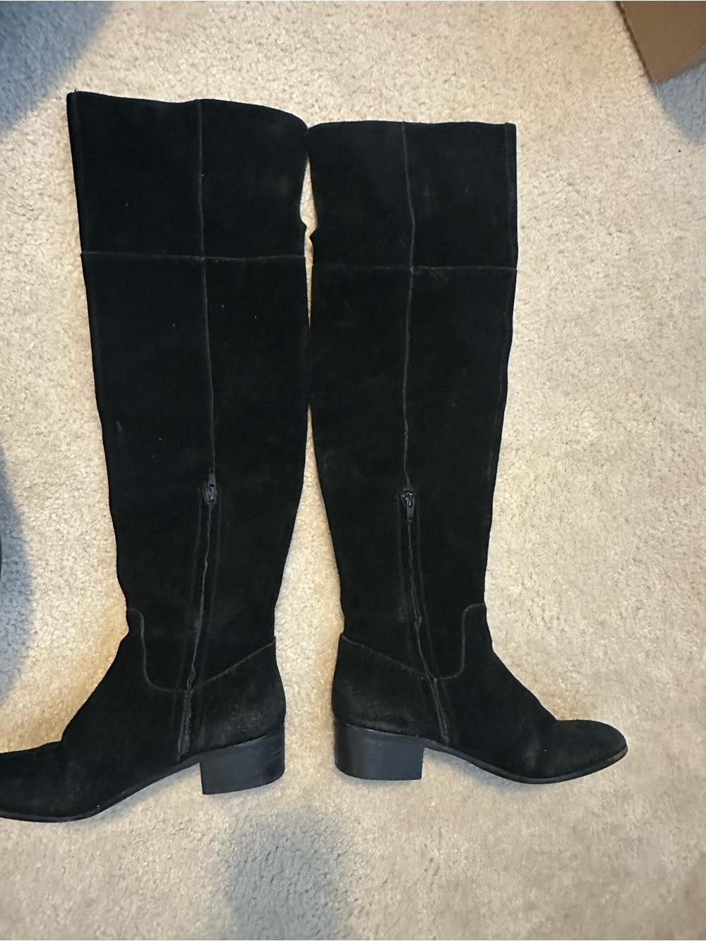 Steve Madden Black Suede Over-the-Knee Boots